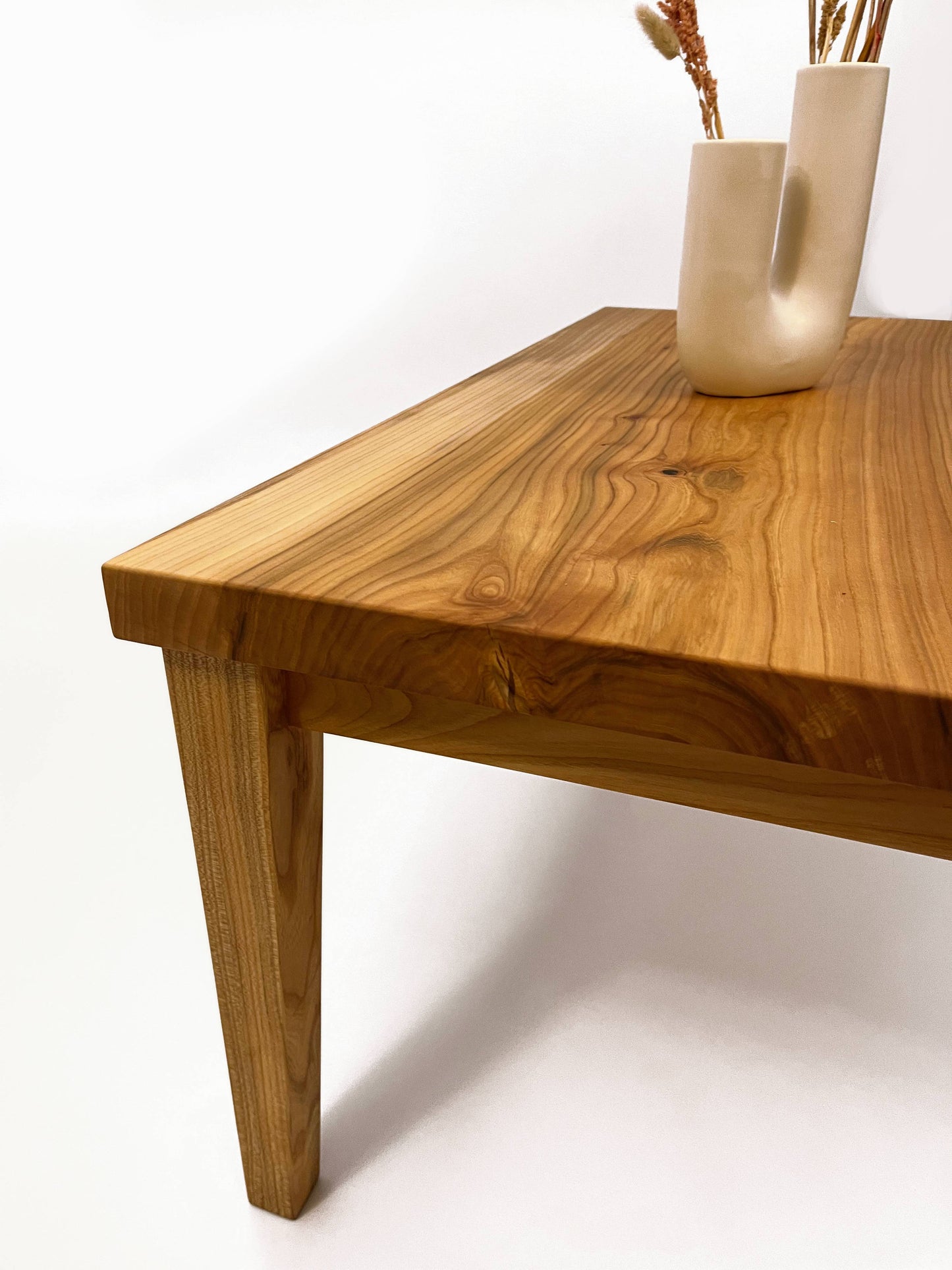 Iepenhouten boomstam koffietafel