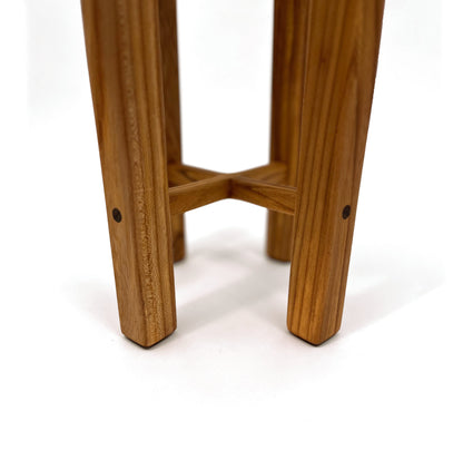 Kleine bijzettafel noten/iepen