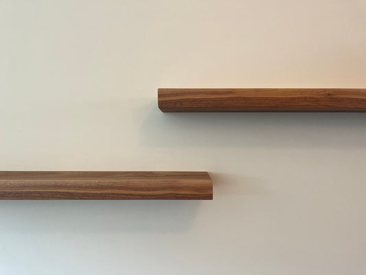 Notenhouten wandplankenset