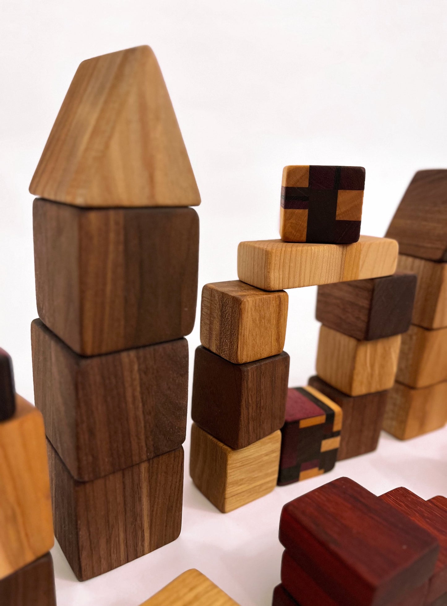 Luxe houten speelblokkenset
