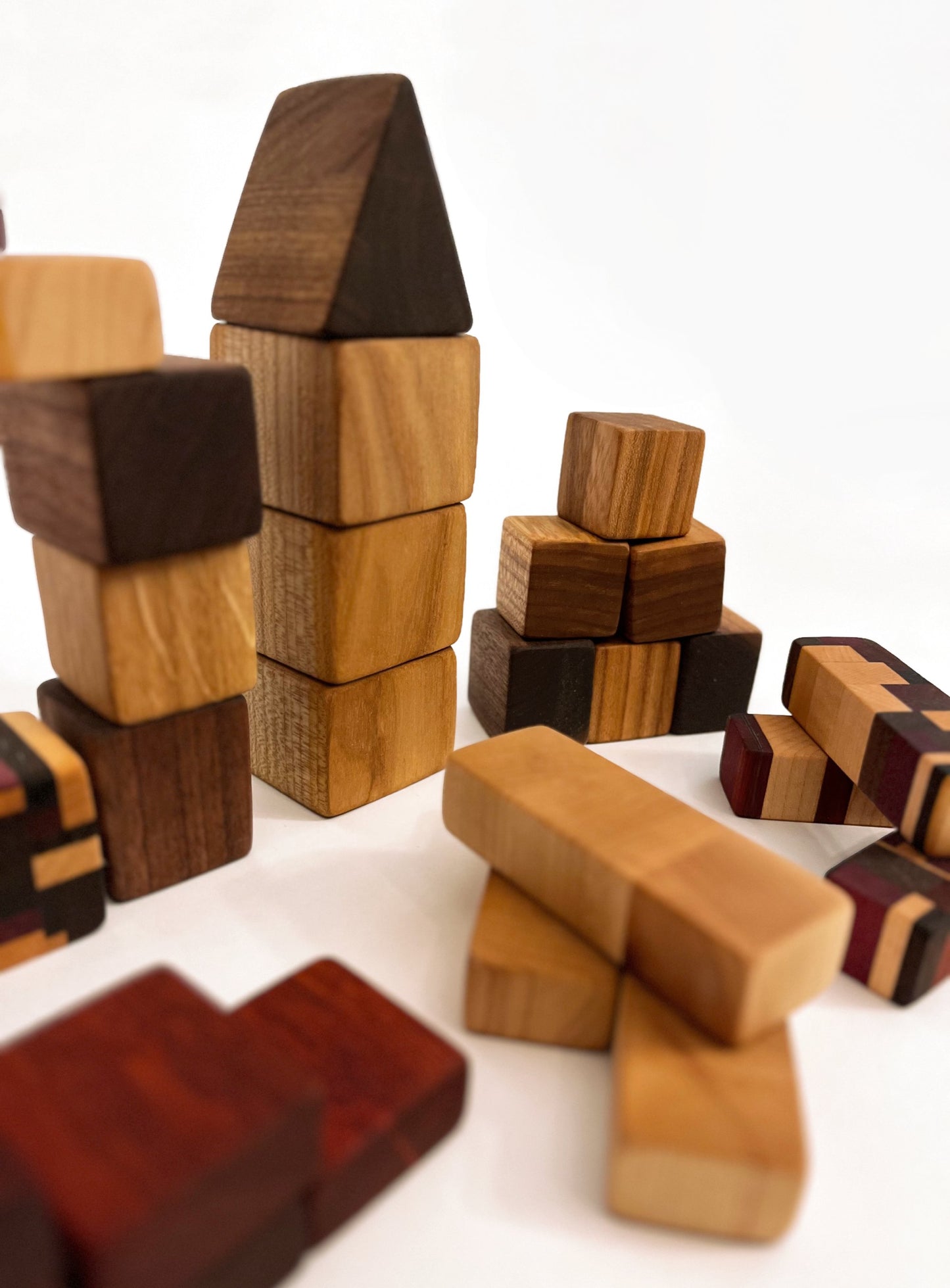 Luxe houten speelblokkenset